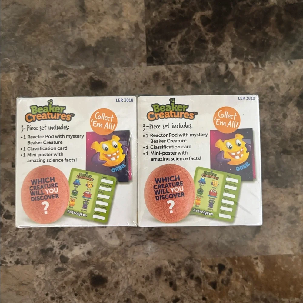 Learning Resources Beaker Creatures Reactor Pods (2) 3 Piece Set Series 1 New